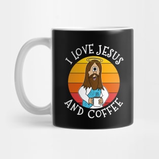 I Love Jesus and Coffee Christian Church Funny Mug